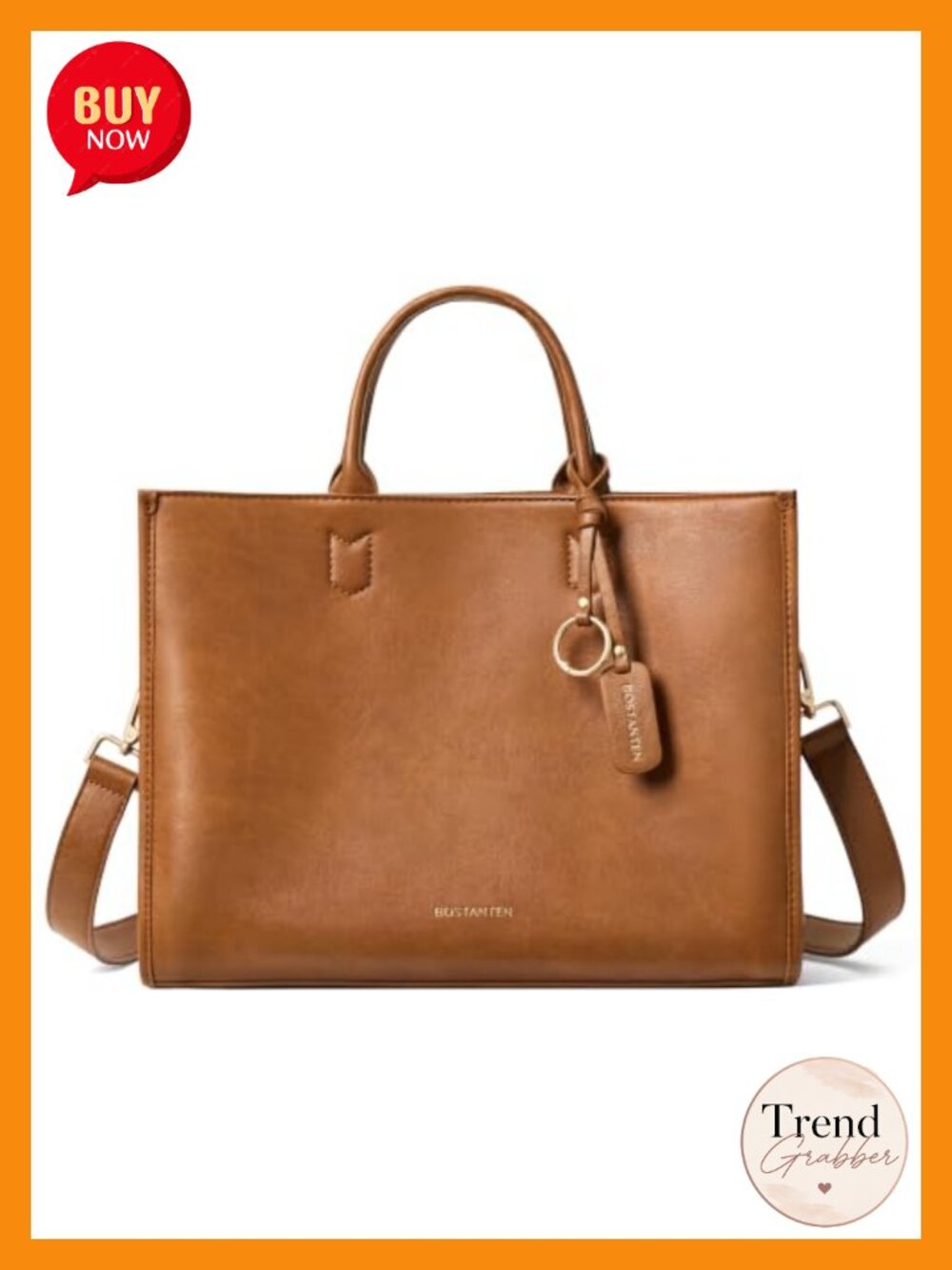 Faux Leather Satchel Handbag Top Handle Purse Work Tote